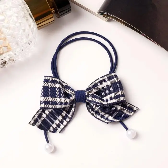 Резинка для волос «Веста», строгая клетка, 4.5 см, МИКС Резинка для волос «Веста», строгая клетка, 4.5 см, МИКС