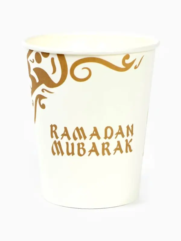 МП Набор бумжаной посуды «Ramadan Mubarak», белый, 12 персон МП Набор бумжаной посуды «Ramadan Mubarak», белый, 12 персон