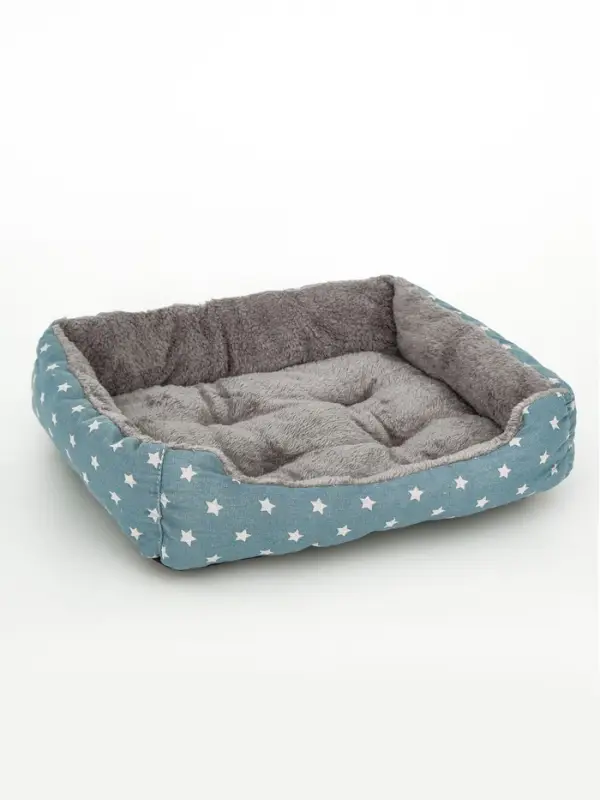 Лежанка для животных &laquo;Звезды&raquo;, 50&times;40&times;15 см, серая