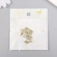 Декор для творчества металл, стразы "Замочек с ключиком" МИКС 1,5х1,9 см