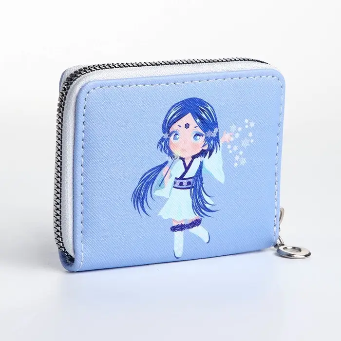 Кошелёк на молнии &laquo;Фея зимы&raquo;, отдел для карт, для монет, голубой