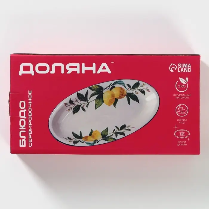 Блюдо овальное Доляна «Роза», 28,2×14,5×3,5 см, цвет белый