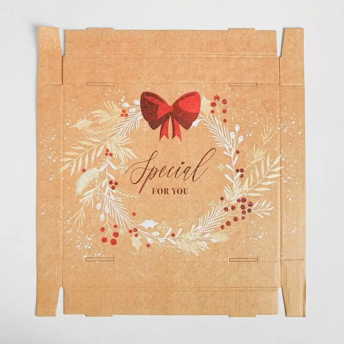 Коробка подарочная новогодняя складная «Счастья», 31,2 х 25,6 х 16,1 см, Новый год Коробка подарочная новогодняя складная «Счастья», 31,2 х 25,6 х 16,1 см, Новый год