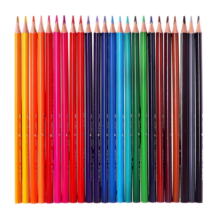 Карандаши 24 цвета, в металл тубусе, треугольные, деревянные, Морские обитатели,МИКС Карандаши 24 цвета, в металл тубусе, треугольные, деревянные, Морские обитатели,МИКС