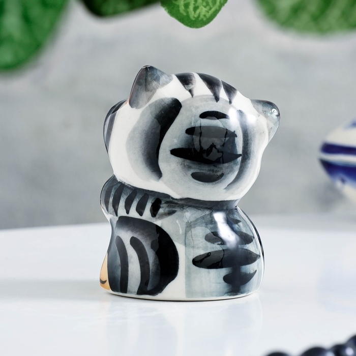 Сувенир Сувенир "Кот Ласка", гжель, цвет