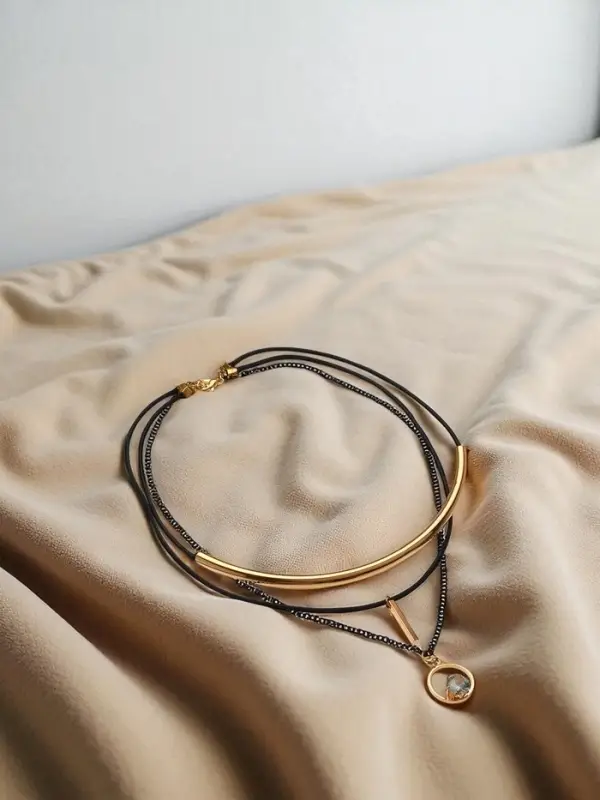 Кулон &laquo;Эксклюзив&raquo;, кольцо, белый в золоте, 42 см