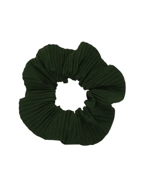 Резинка для волос QF &laquo;Орбита&raquo;, жатка классика, 12 см, зелёная