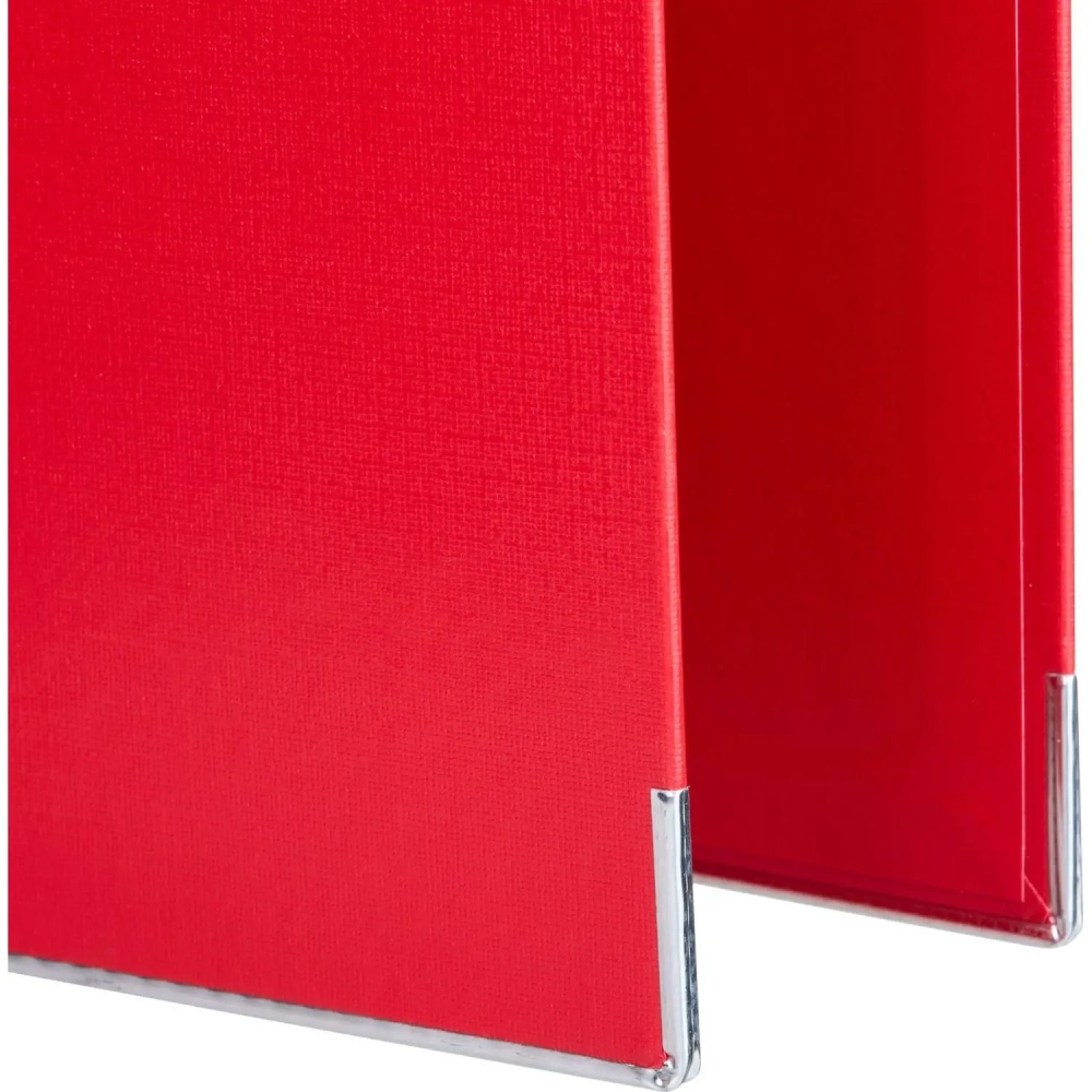 Папка-регистратор Комус Стандарт 75мм&nbsp; красная, ПБП2, карм.кор., мет.уг