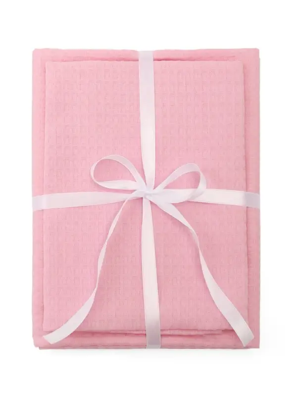 Набор банных полотенец LoveLife роза 2 шт: 100х150, 46х90 см., вафля, 200гр хл100%