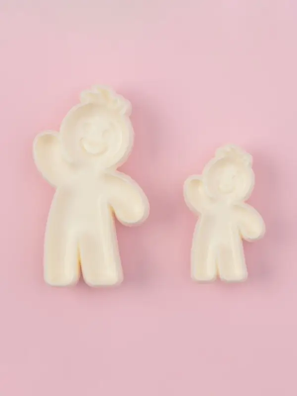 Печати для теста и мастики новогодние Доляна &laquo;Пряничный человек&raquo;, набор 2 шт., пластик, молочные