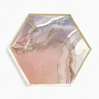 Набор тарелок мрамор розовый 23 см. (10 шт) Набор тарелок мрамор розовый 23 см. (10 шт)