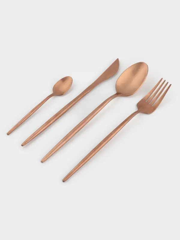 Набор столовых приборов из нержавеющей стали Magistro &laquo;Оску базис&raquo;, 4 предмета, цвет бронзовый