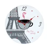 Часы настенные интерьерные &laquo;Париж&raquo;, d=39 см, прозрачные