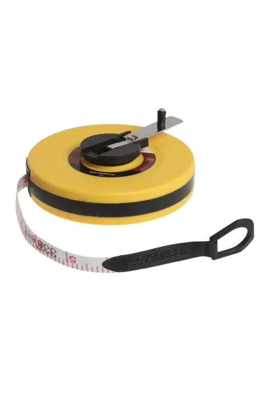 Рулетка геодезическая ЛОМ, фиберглассовая лента, закрытый корпус, 10 м &times; 13 мм