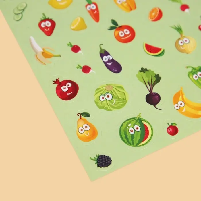 Наклейки детские бумажные &laquo;Живые витаминки&raquo;, 11 х 16 см