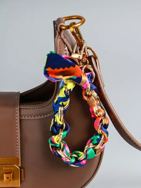 Брелок на 2 карабинах Брелок на 2 карабинах "Платок и цепочка" яркий 20х10х1,7 см