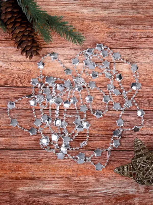 Бусы на ёлку &laquo;Звёзды&raquo;, длина 2.7 м, МИКС