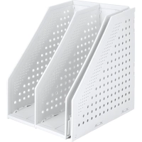 Лоток вертикальный Deli 78995Grey складной 3 отделения серый