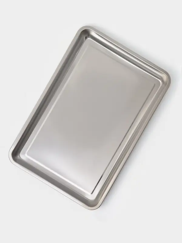 Противень, 60&times;40 см, h=4 см, AISI 410, толщина 0.4 мм, нержавеющая сталь, хромированный
