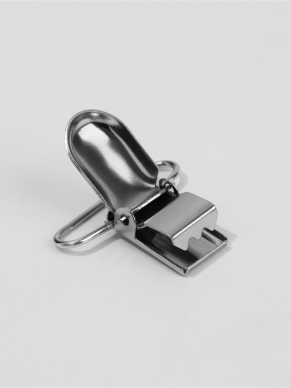 Клипсы для подтяжек 3*1,5см (наб 10 шт цена за наб) серебряный АУ