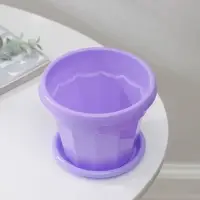 Горшок для цветов с поддоном Доляна &laquo;Эрика&raquo;, 0,7 л, цвет сиреневый