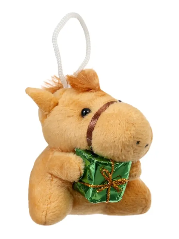 Мягкая игрушка Мягкая игрушка "Лошадка с подарком", 7 см МИКС