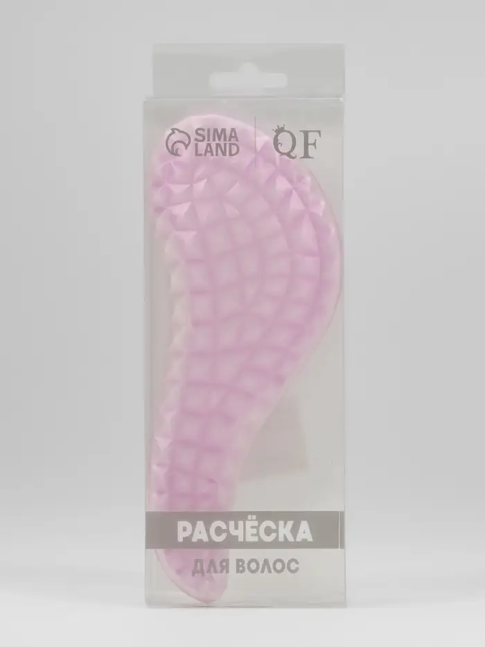 Расчёска массажная, 7.5&times;18.5(&plusmn;1) см, PVC коробка, МИКС