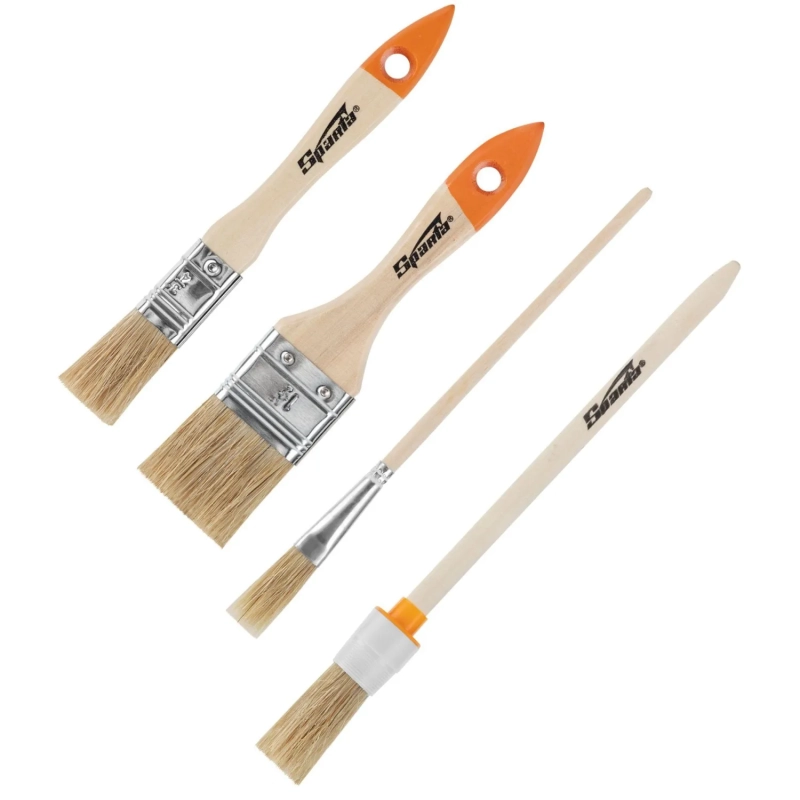 Кисть , 4 шт/уп (плоские 3/4, 1,5, круглые №1,№2.)// Sparta(841135)