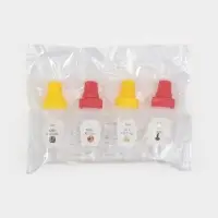 Бутылки для соуса &laquo;Мини&raquo;, набор 4 шт., 24 мл, 7.4&times;3&times;2.6 см, пластик, прозрачные, наклейка МИКС