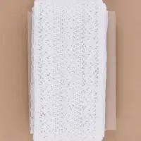 Кружево вязаное, 115 мм &times; 10 &plusmn; 1 м, цвет белый