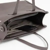 Сумка женская тоут TEXTURA на молнии, с кошельком, 30&times;10&times;24 см, тёмно-серый