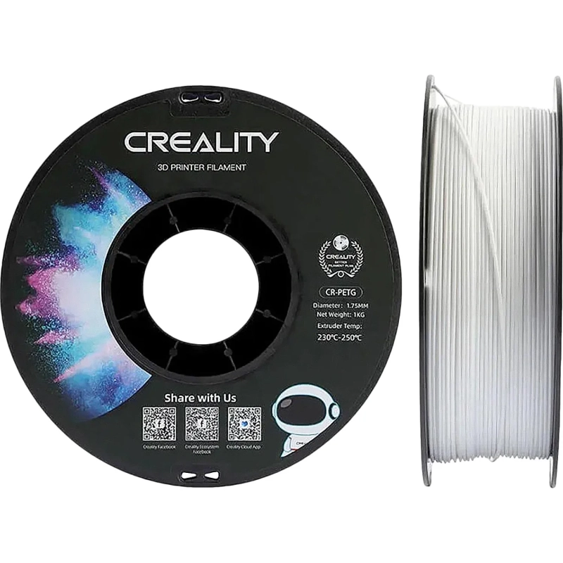 Пластик CR-PETG- Creality 1.75 мм 1кг, белая (3301030034)