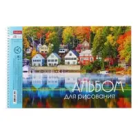 Альбом для рисования Hatber &laquo;Очарование природы&raquo; А4, 48 листов, на гребне, плотность листов 100 г/м&sup2;, обложка из мелованного картона, тиснение, МИК�...
