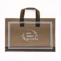 Пакет с петлевой ручкой черный 35 х 25 х 8 см  80 мкм