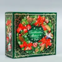 Коробка подарочная новогодняя Биг бокс 34×14×35.5 см