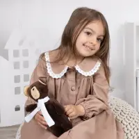 Мягкая игрушка Beastie Toys, мишка с белым шарфом