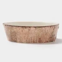 Тарелка глубокая Magistro Wood, 1.95 л, d=23.5 см, фарфор, коричневая