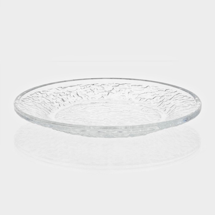 Тарелка стеклянная &laquo;Вулкан&raquo;, d=19,5 см, цвет прозрачный