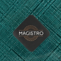 Тарелка стеклянная Magistro Cross, d=21 см, цвет зелёный