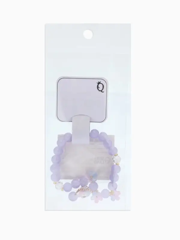 Браслет "Цветы Незабудки" шар №8, цвет фиолетовый