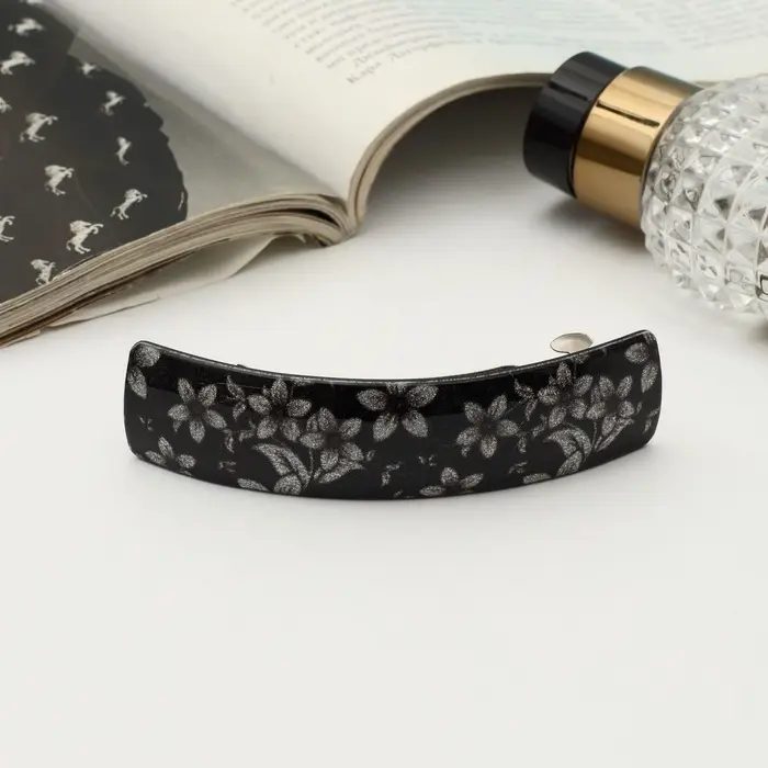 Заколка - автомат для волос &laquo;Блеск ночи&raquo;, 9 см