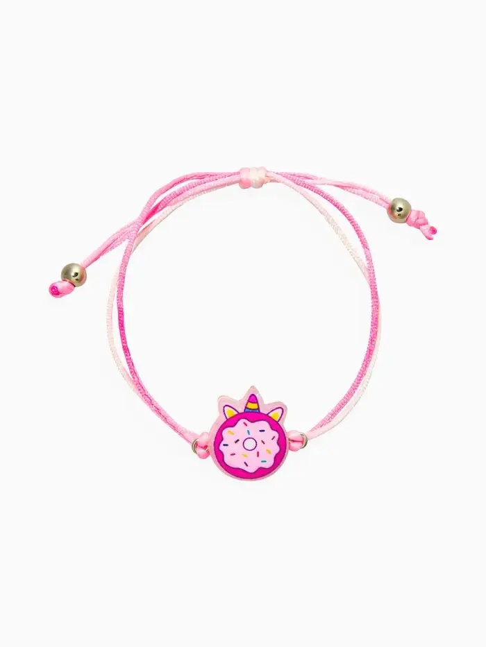 Браслет детский набор 3 шт. "Выбражулька" пончик, единорог, силиконовый, разноцветный