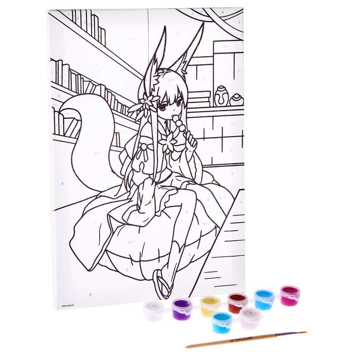 Картина по номерам для детей «Девочка с хвостиком», 20 х 30 см Картина по номерам для детей «Девочка с хвостиком», 20 х 30 см