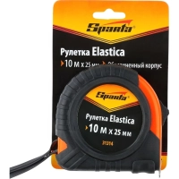 Рулетка SPARTA Elastica 10мх25мм, обрезин.корпус (31314)