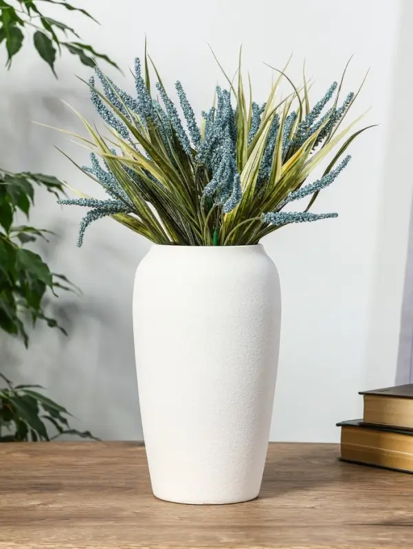 Ваза керамика настольная Ваза керамика настольная "Абиджил" бочка, h=22,5х12, d=9,5 см, белый