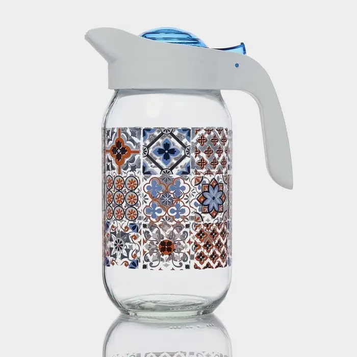 Кувшин для воды стеклянный «Мозаика», 1 л, 9×20 см Кувшин для воды стеклянный «Мозаика», 1 л, 9×20 см