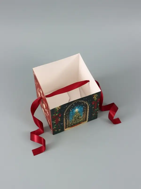 Коробки подарочные, набор 3 шт. &laquo;С новым годом&raquo;, 15&times;15&times;15 см