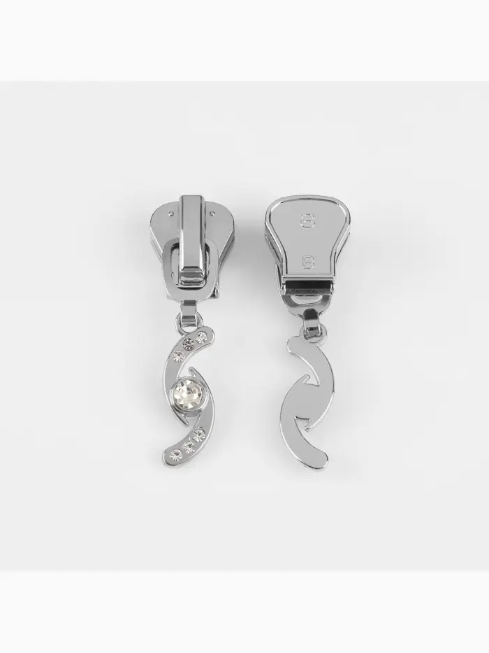 Бегунок для молнии &laquo;Трактор&raquo;, №8, &laquo;Сияние&raquo;, 10 шт., цвет никель