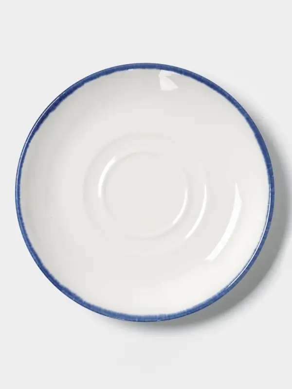 Бульонница с блюдцем Magistro Blue Lagoon, 300 мл, фарфор, белая