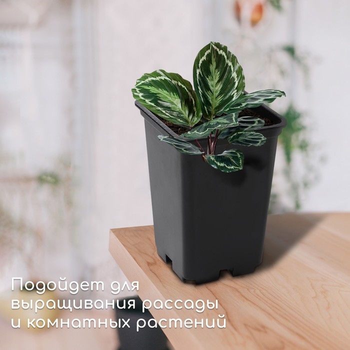 Горшок для рассады, 7 л, d = 21 см, h = 27,5 см, чёрный Горшок для рассады, 7 л, d = 21 см, h = 27,5 см, чёрный